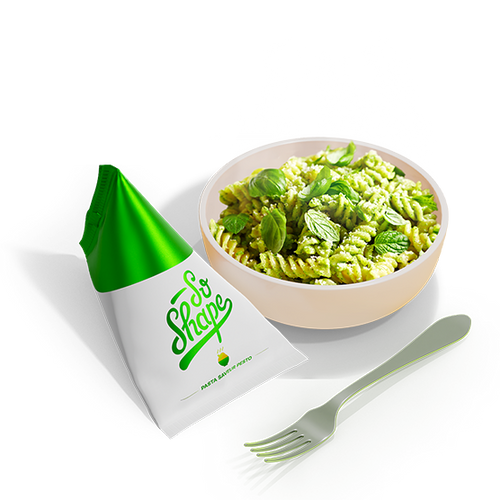 Pesto flavoured pasta
