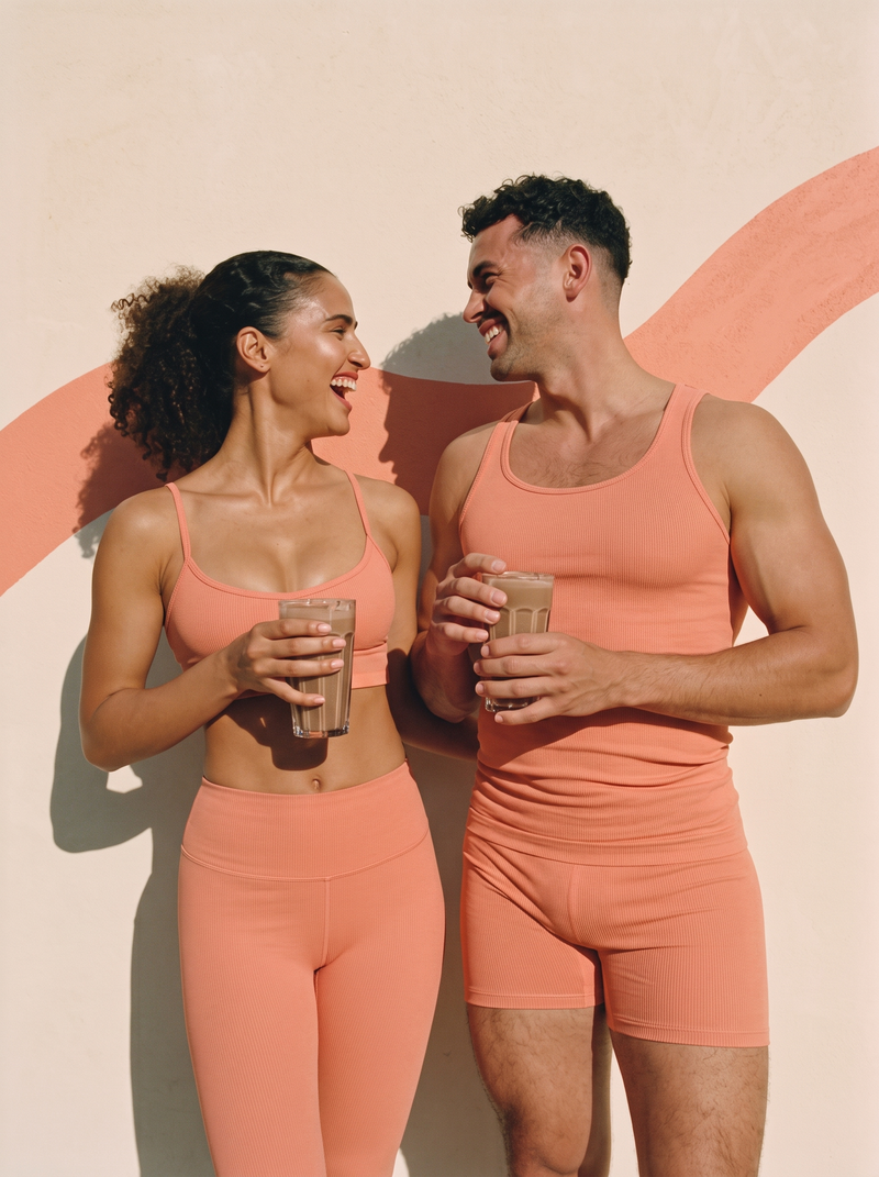 Two friends enjoying their So Shape shakes